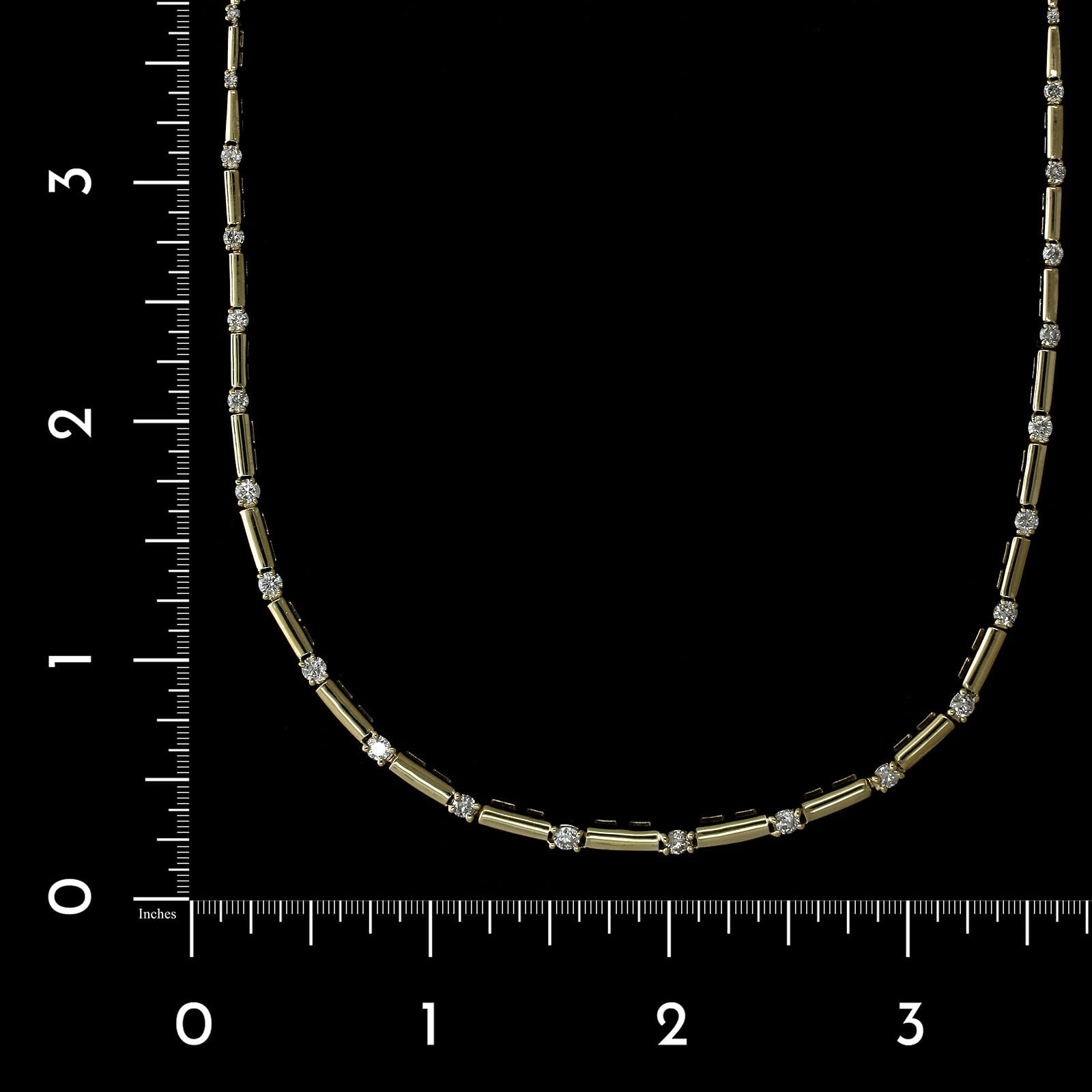 14K Yellow Gold Estate Diamond Necklace