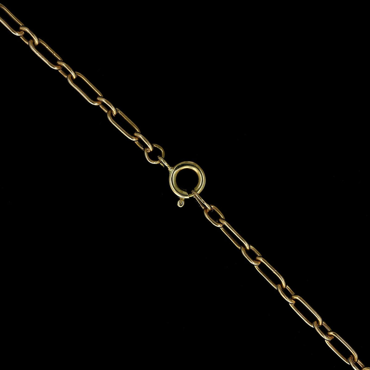 Retro 14K Yellow Gold Estate Moonstone Necklace