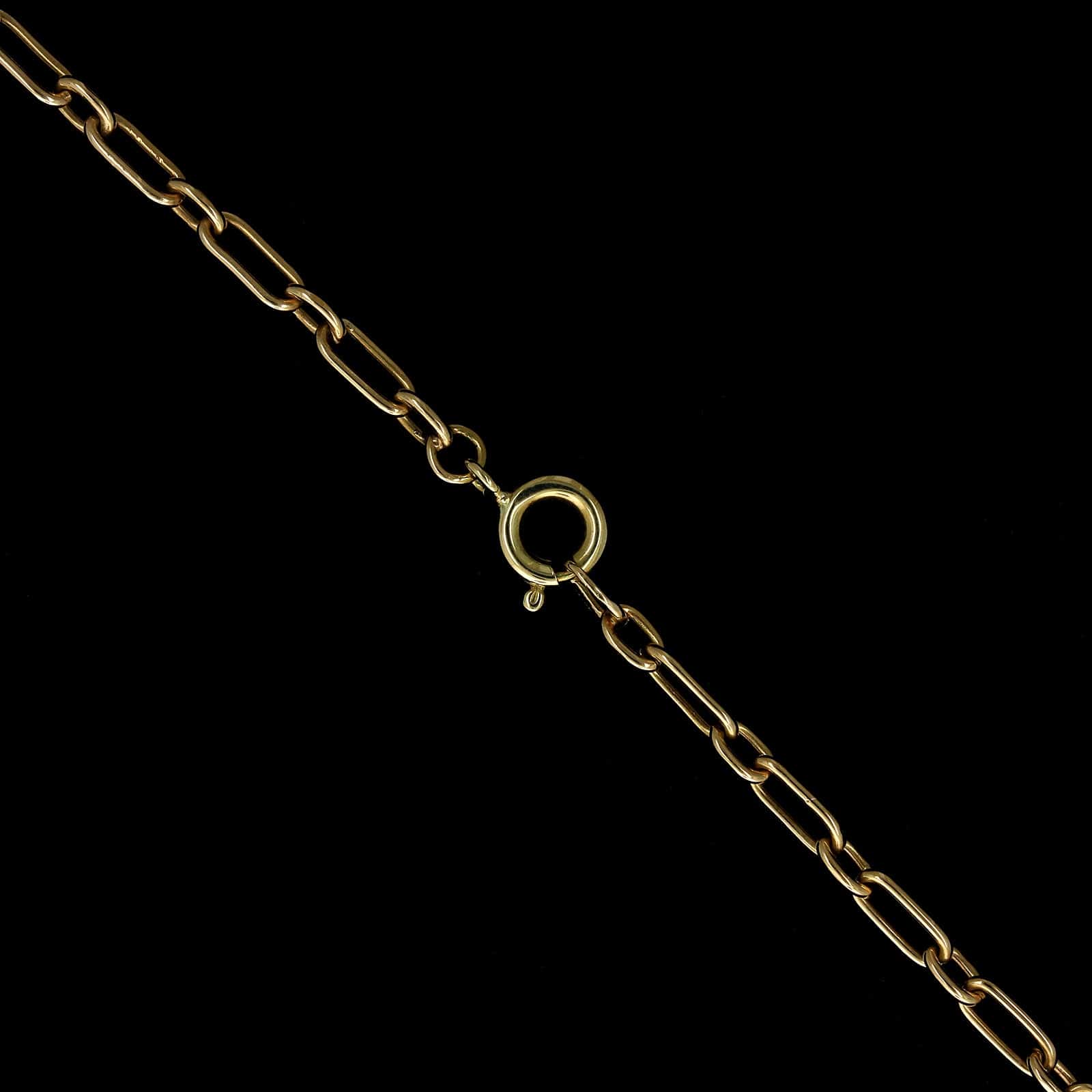 Retro 14K Yellow Gold Estate Moonstone Necklace