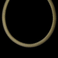 14K Yellow Gold Estate Diamond Buckle Necklace