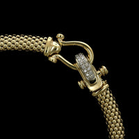 14K Yellow Gold Estate Diamond Buckle Necklace