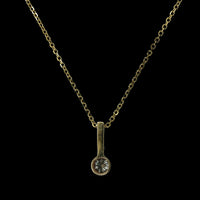 14K Yellow Gold Estate Diamond Pendant