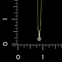 14K Yellow Gold Estate Diamond Pendant