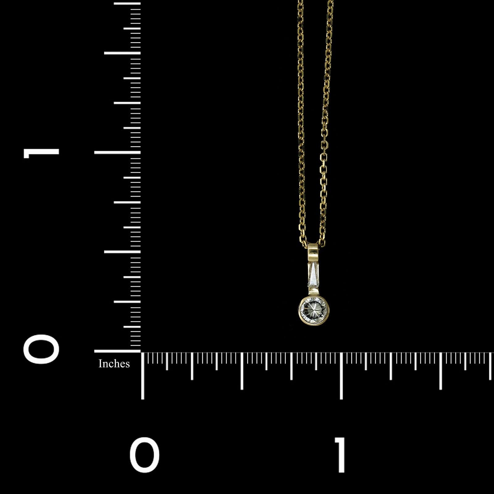 14K Yellow Gold Estate Diamond Pendant