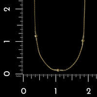 14K Yellow Gold Estate Fancy Link Bead Necklace