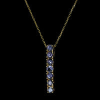 14K Yellow Gold Estate Tanzanite Pendant