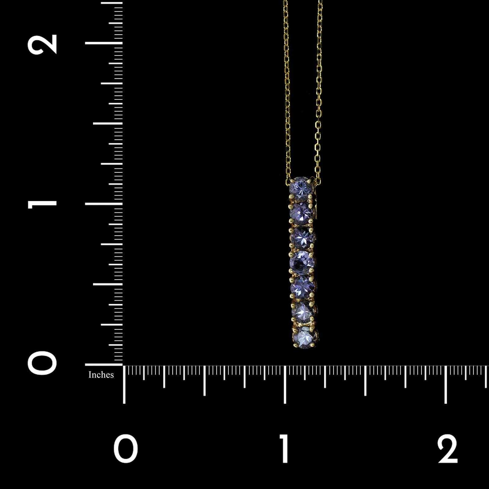 14K Yellow Gold Estate Tanzanite Pendant