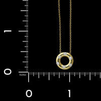 Tiffany & Co. 18K Yellow Gold Estate Diamond Etoile Circle Pendant