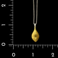 Gurhan Sterling Silver and 24K Yellow Gold Estate Hammered Pendant