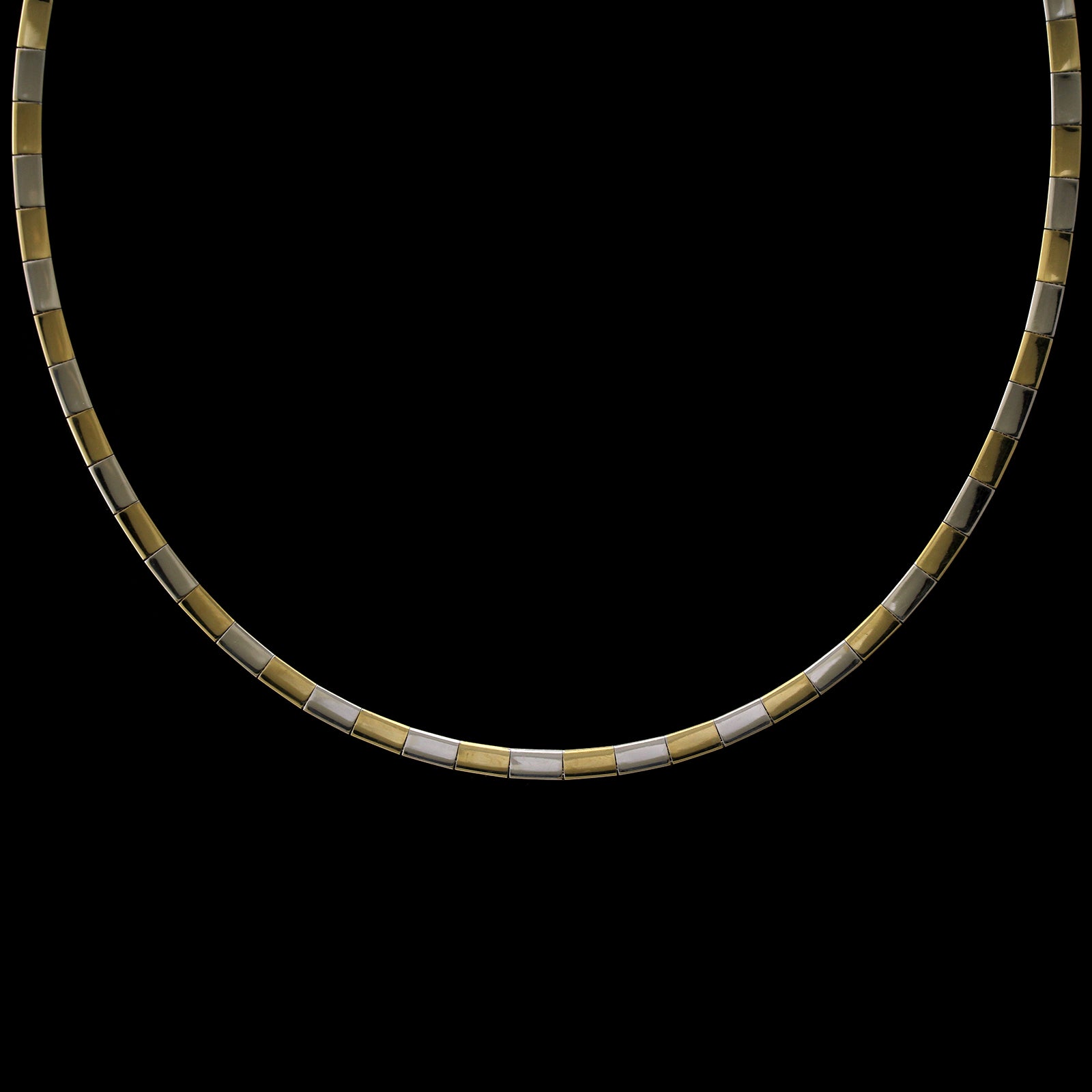 14K Two-tone Gold Estate Omega Necklace
