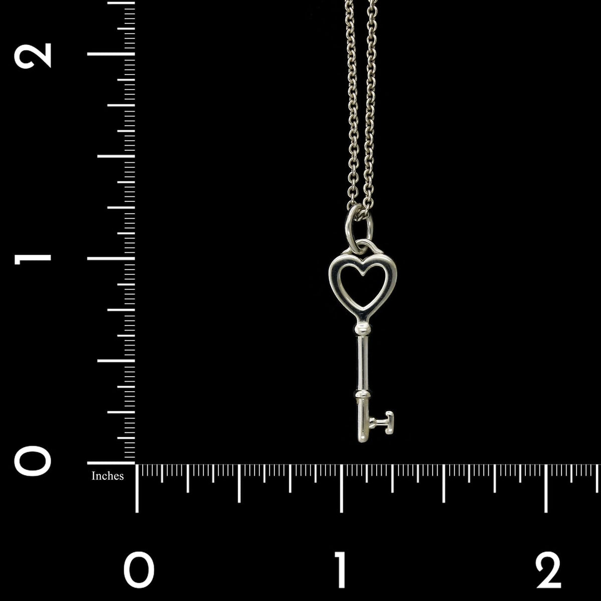 Tiffany & Co. Sterling Silver Estate Heart Key Pendant