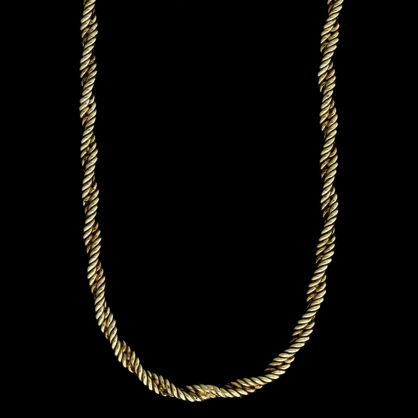 14K Yellow Gold Twisted Link Necklace