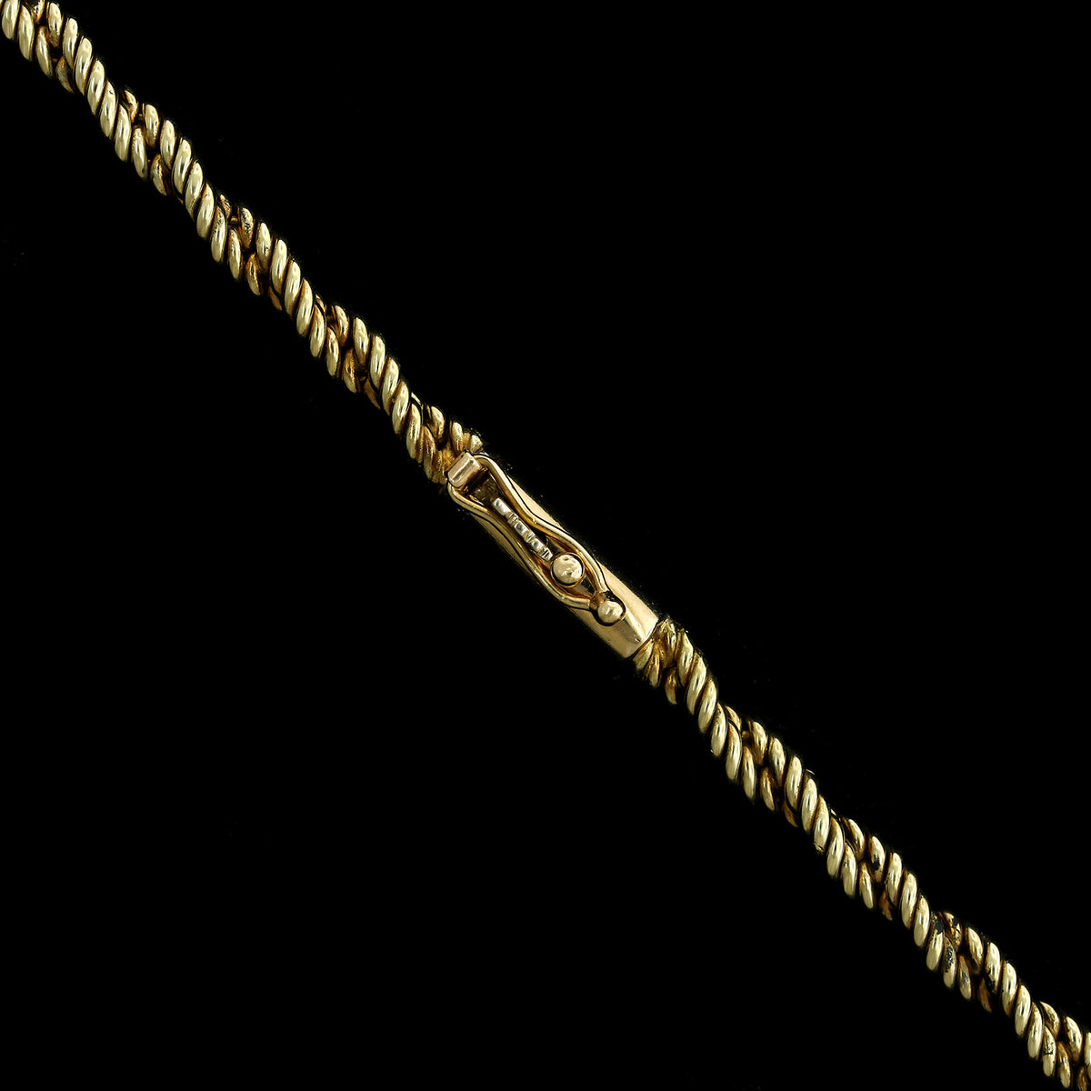 14K Yellow Gold Twisted Link Necklace