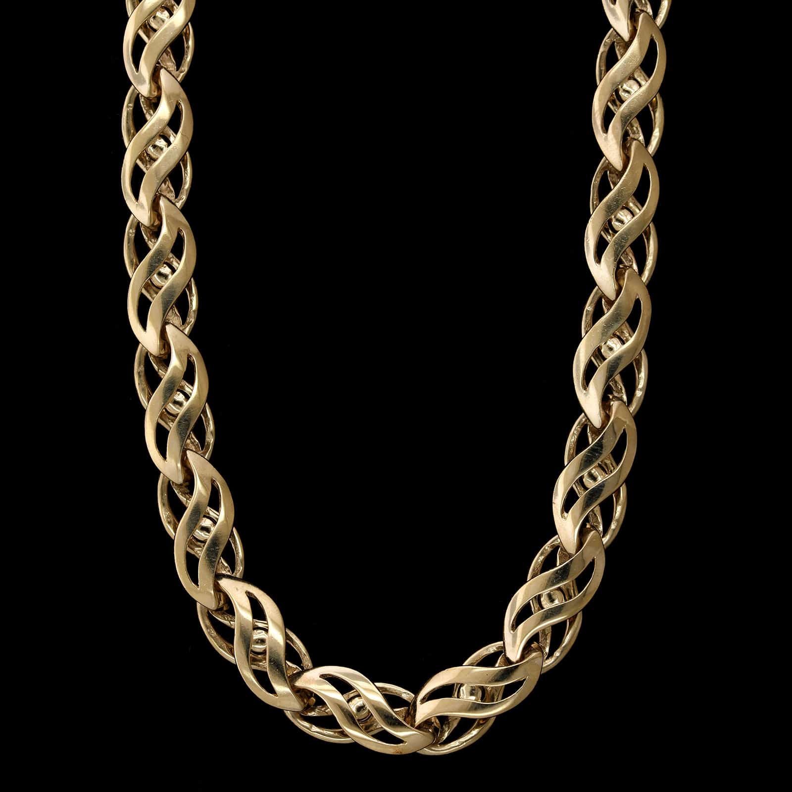 14K Yellow Gold Estate Fancy Link Necklace