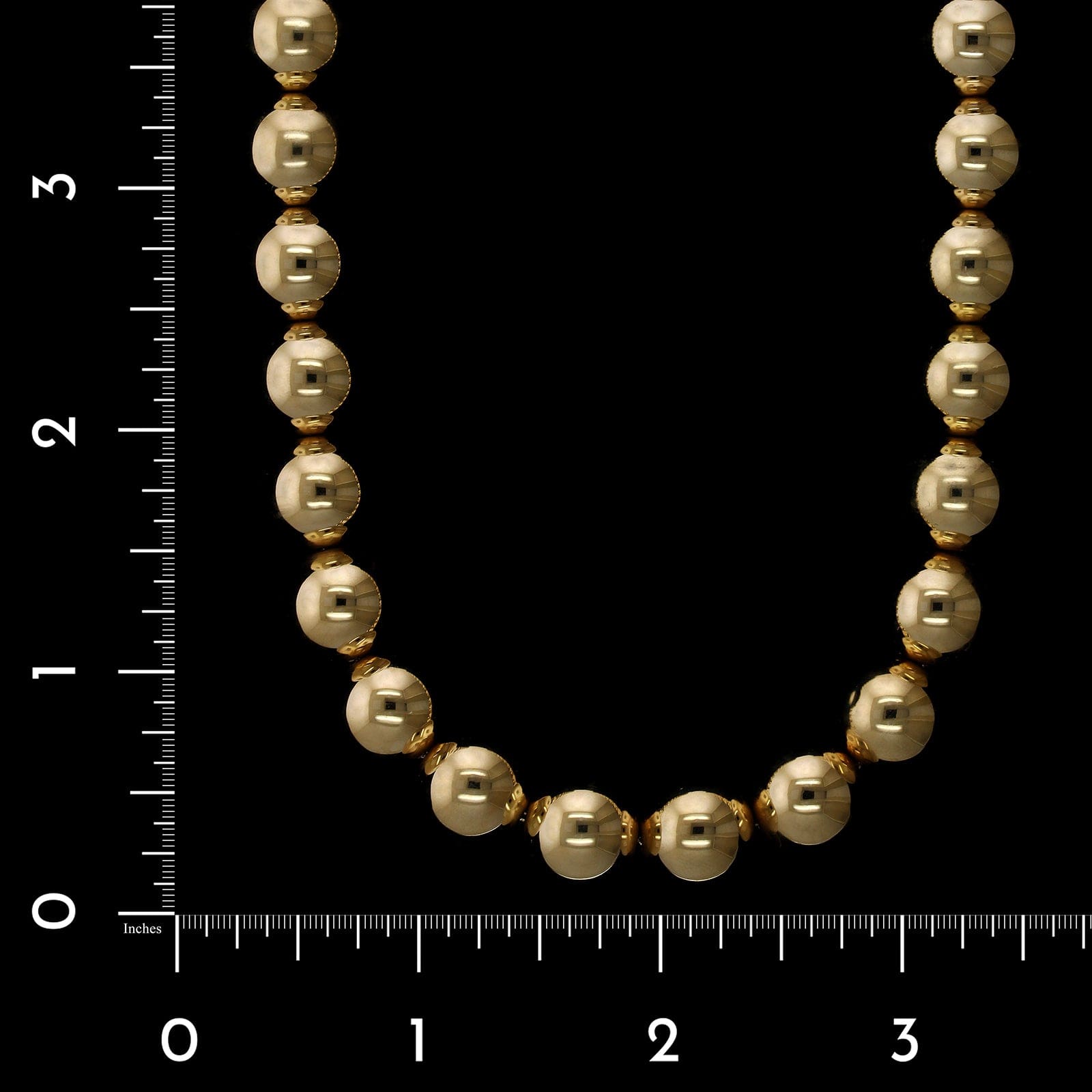 14K Yellow Gold Estate Bead Necklace