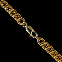 14K Yellow Gold Estate Double Curb Link Necklace