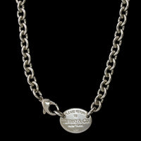 Tiffany & Co.  Estate 'Return to Tiffany' Oval Tag Necklace