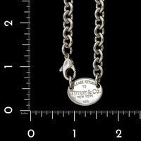 Tiffany & Co.  Estate 'Return to Tiffany' Oval Tag Necklace