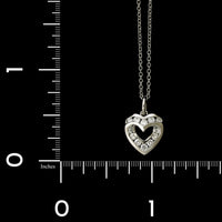 Charles Krypell Platinum Estate Diamond Heart Pendant