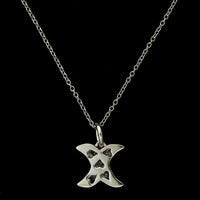 Charles Krypell Platinum Estate Diamond 'X' Pendant