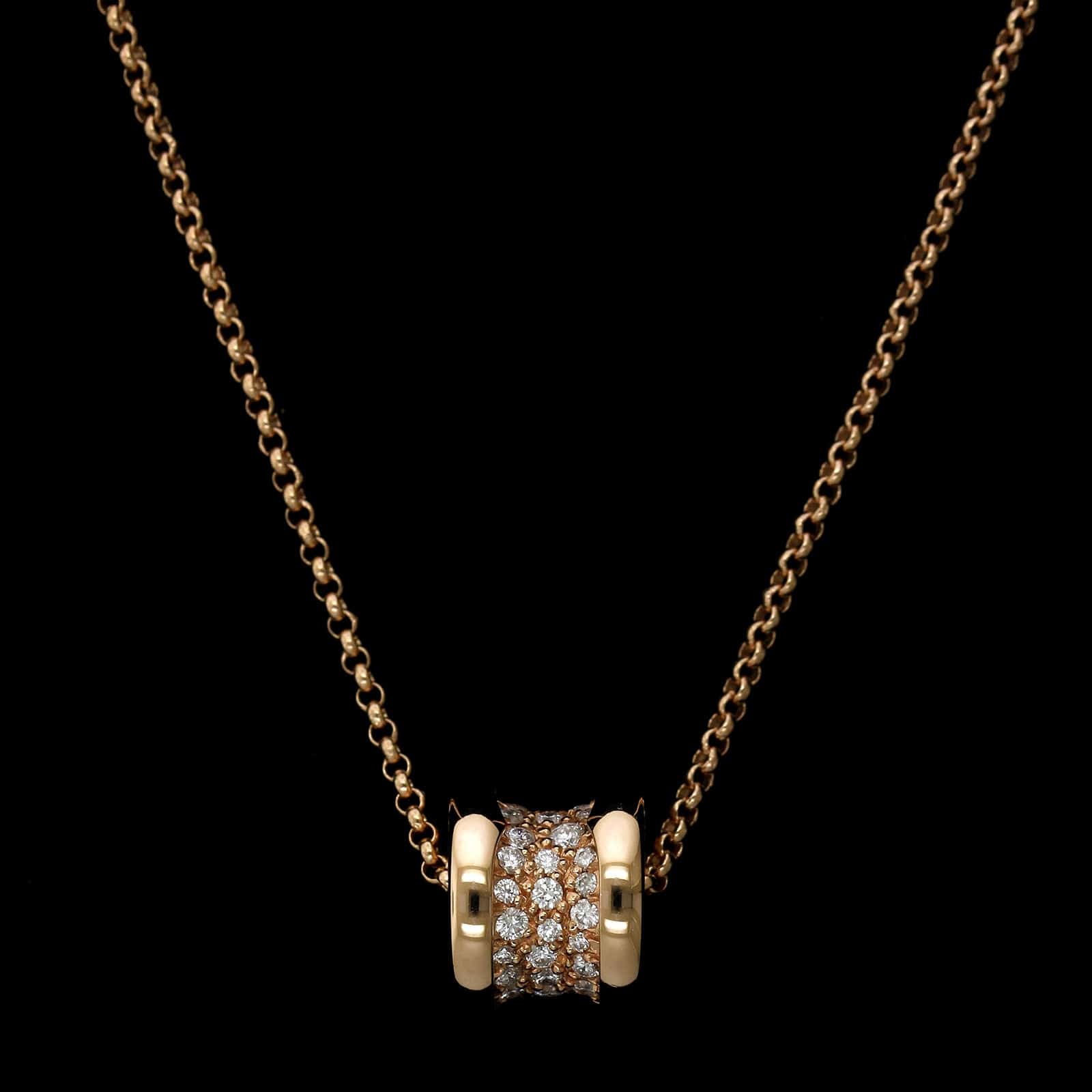 Bulgari 18K Rose Gold Estate 'B.zero1' Necklace