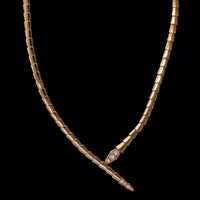 Bulgari 18K Rose Gold Estate Diamond 'Serpenti Viper' Necklace
