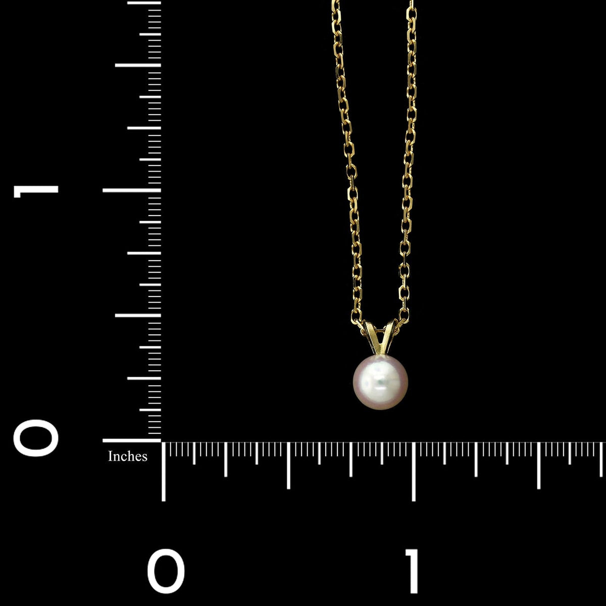 Mikimoto 18K Yellow Gold Estate Cultured Pearl Pendant Necklace