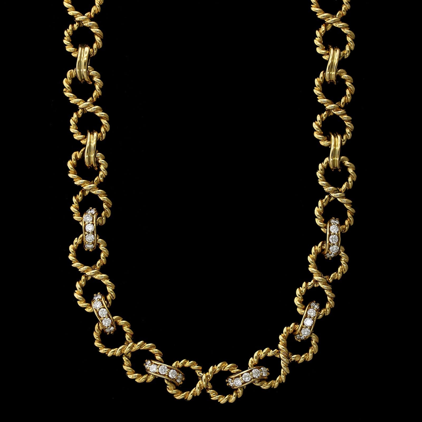 Tiffany & Co. 18K Yellow Gold Estate Diamond Necklace