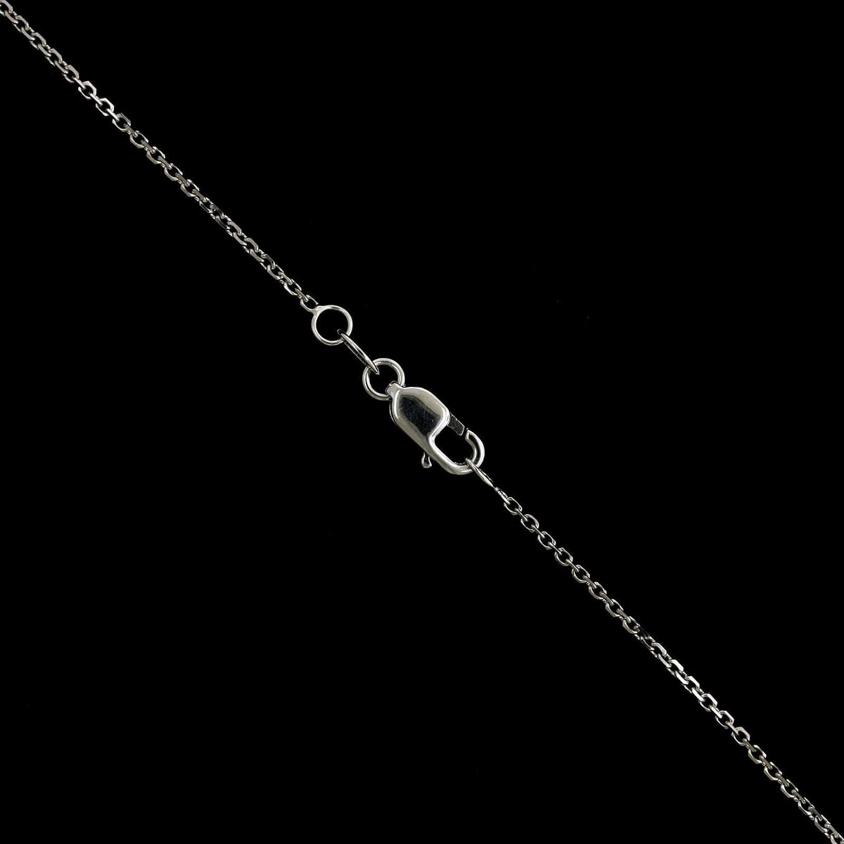 18K White Gold Estate Diamond Pendant Necklace