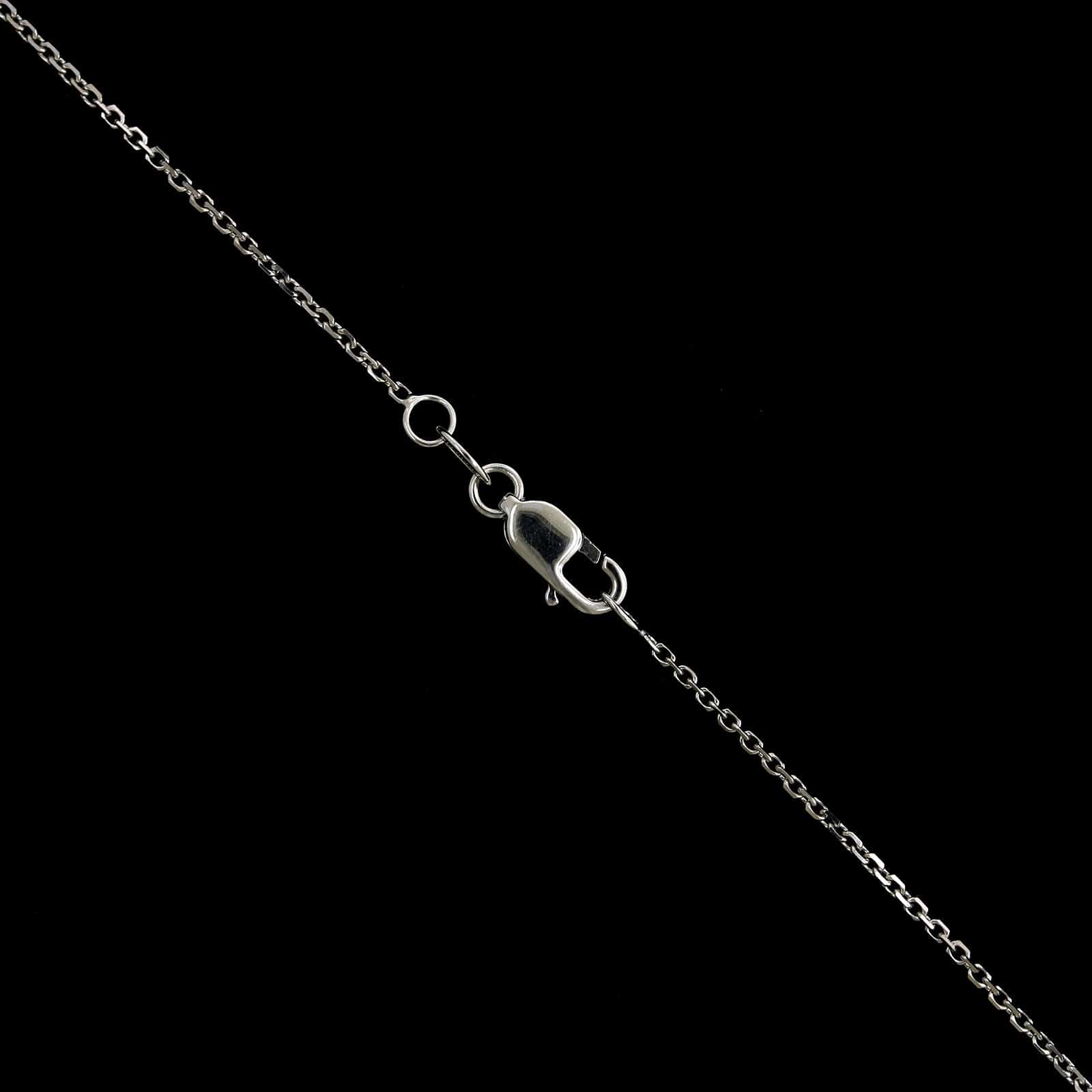 18K White Gold Estate Diamond Pendant Necklace