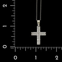 Platinum Estate Diamond Cross Pendant