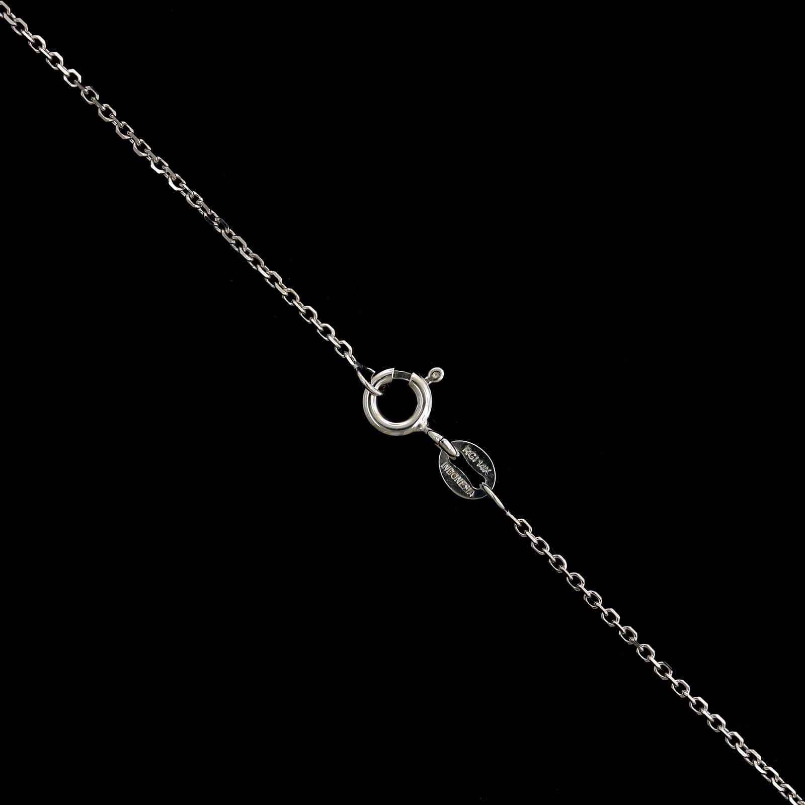 14K White Gold Estate Diamond Turtle Pendant
