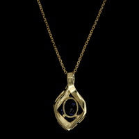 14K Yellow Gold Estate Tanzanite Pendant