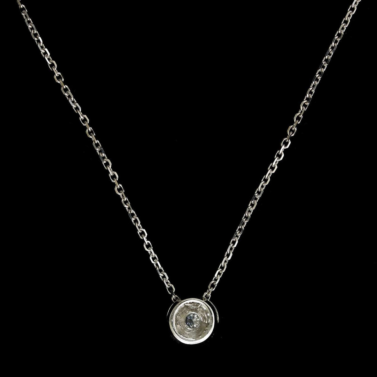 14K White Gold Estate Diamond Pendant