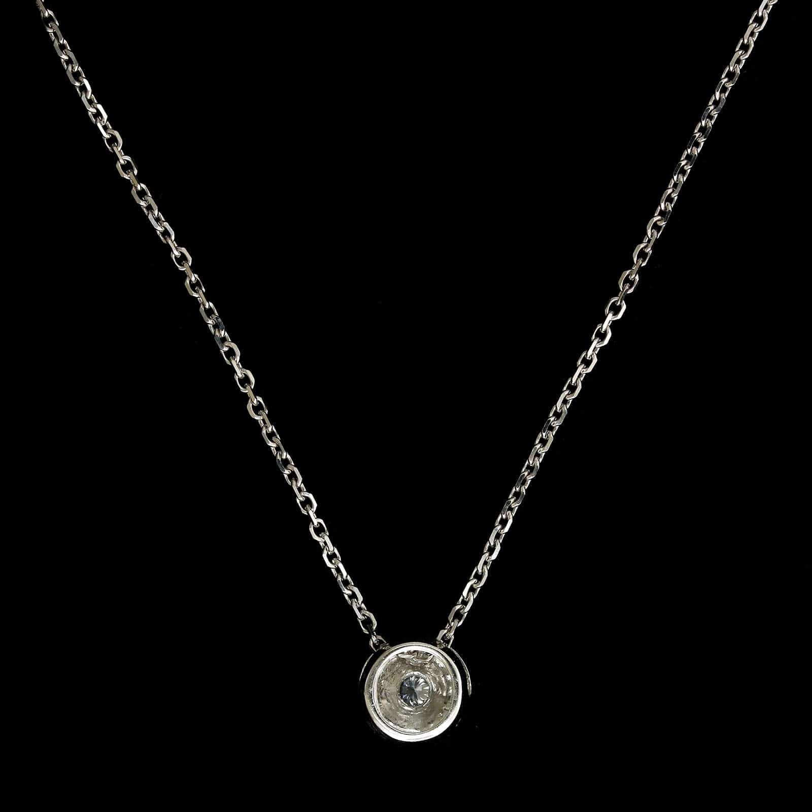 14K White Gold Estate Diamond Pendant