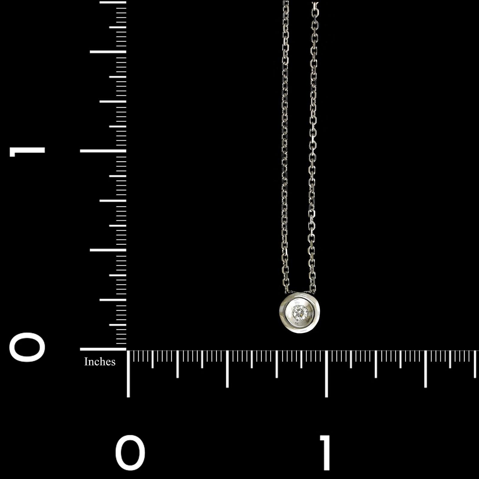 14K White Gold Estate Diamond Pendant