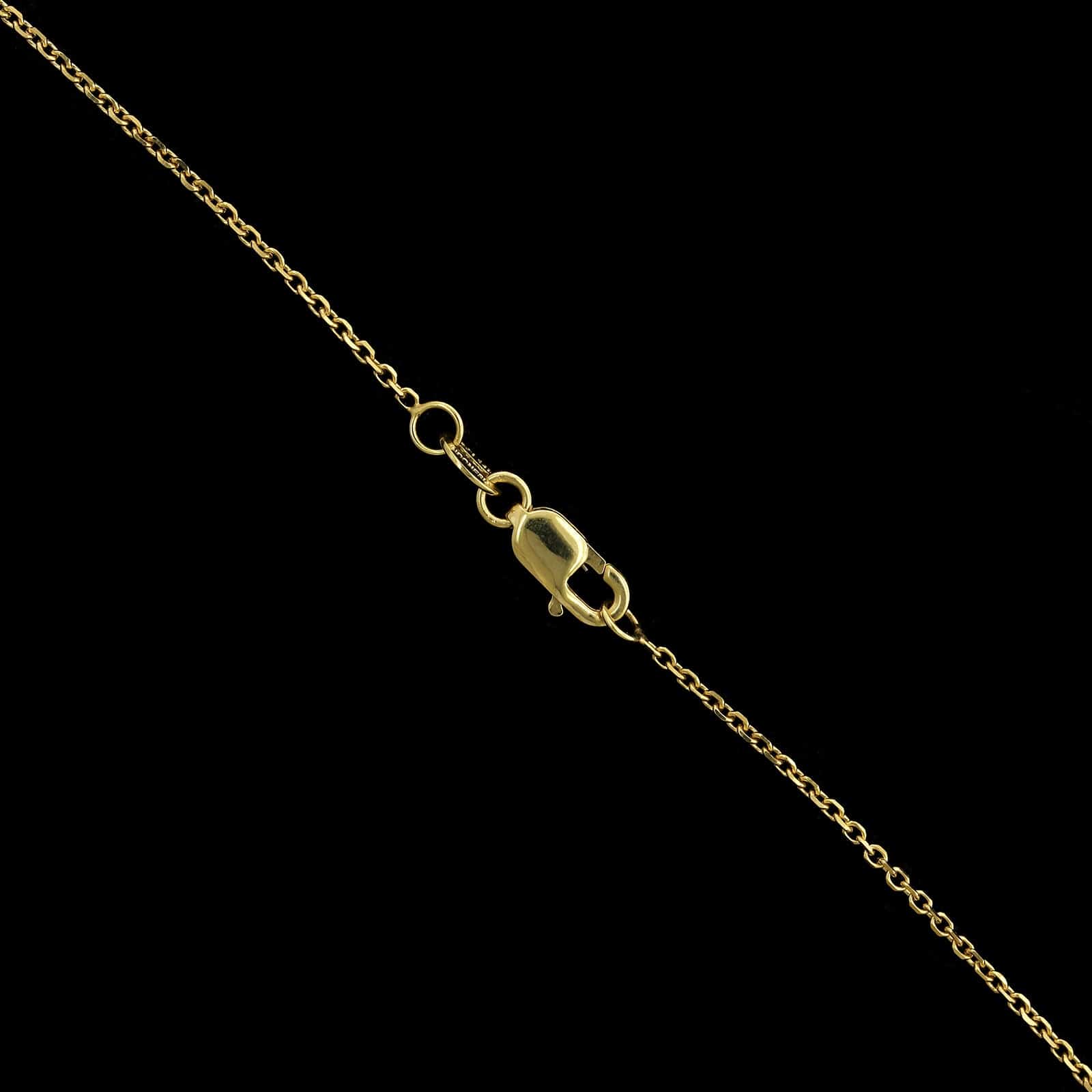14K Yellow Gold Estate Blue Zircon Pendant