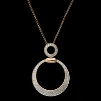 14K Rose Gold Estate Diamond Pendant
