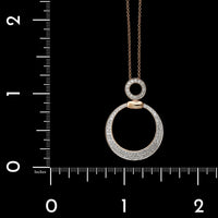 14K Rose Gold Estate Diamond Pendant