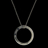 Tiffany & Co. Sterling Silver Estate '1837' Circle Pendant