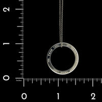 Tiffany & Co. Sterling Silver Estate '1837' Circle Pendant
