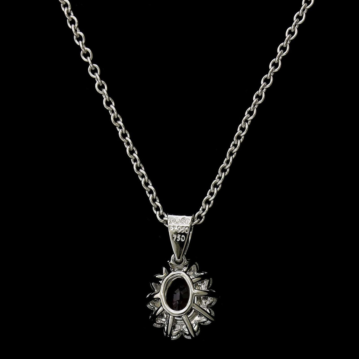 Tiffany & Co. Platinum Estate Ruby and Diamond Pendant