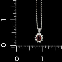 Tiffany & Co. Platinum Estate Ruby and Diamond Pendant