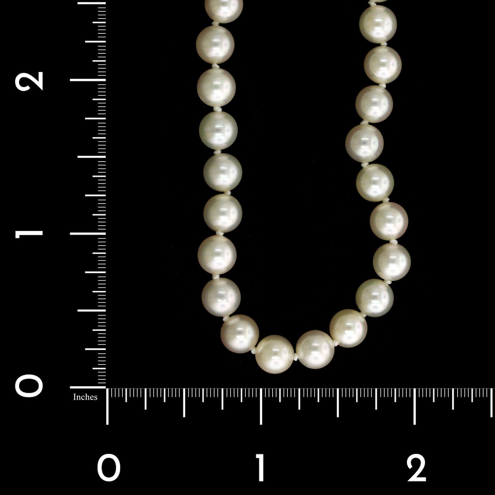 Mikimoto 18K Yellow Gold Estate Cultured Pearl Single Strand Necklace