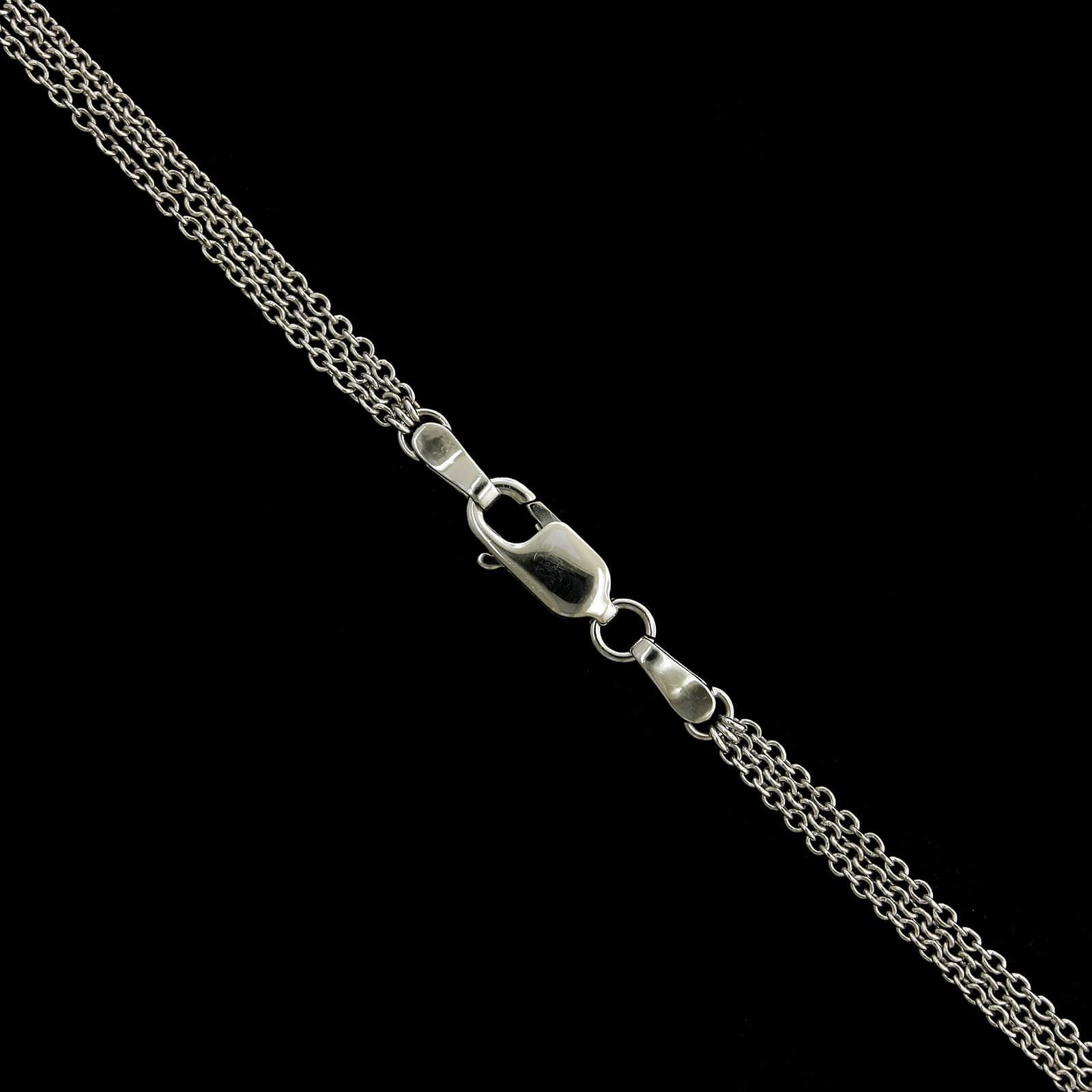 14K White Gold Estate Diamond Heart Pendant