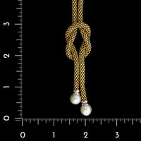 14K Yellow and White Gold Estate Cultured Pearl Necklace