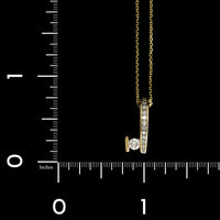 14K Yellow Gold Estate Diamond Pendant