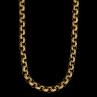 Antique 14K Yellow Gold Textured Longchain Necklace