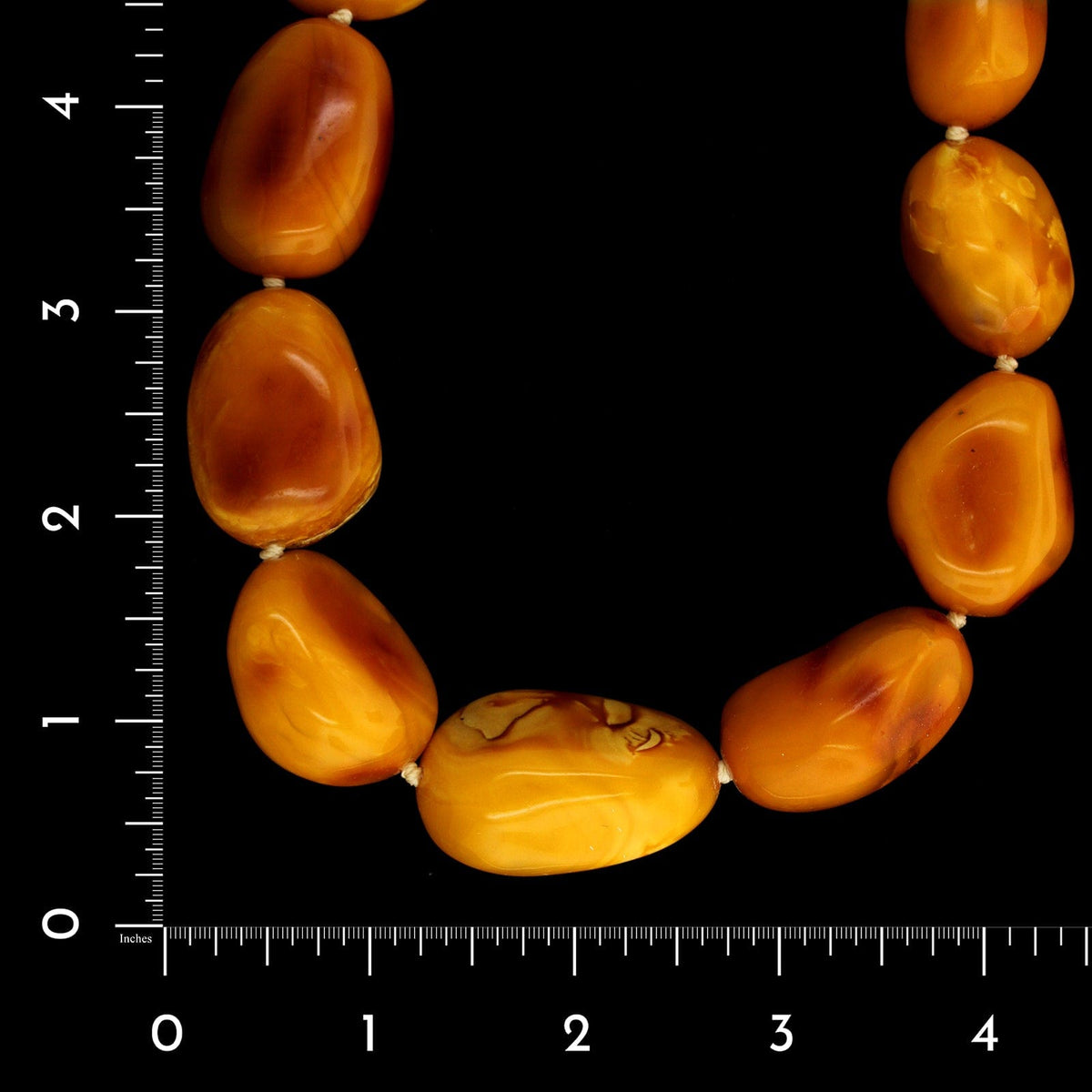 Baltic Estate Amber Bead Necklace on Cord