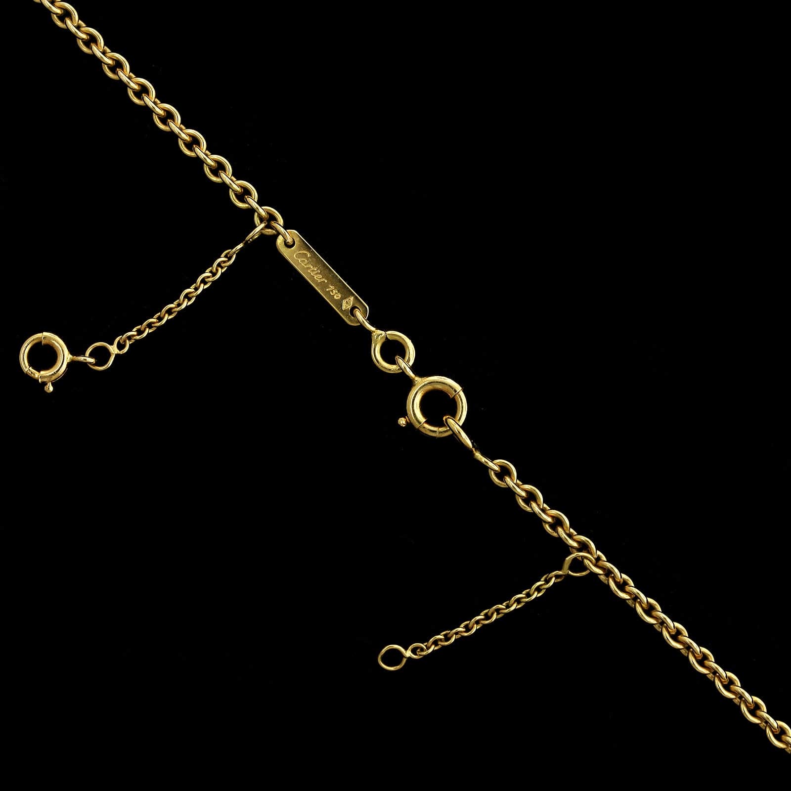 Cartier 18K Yellow Gold Estate Diamond Heart Pendant